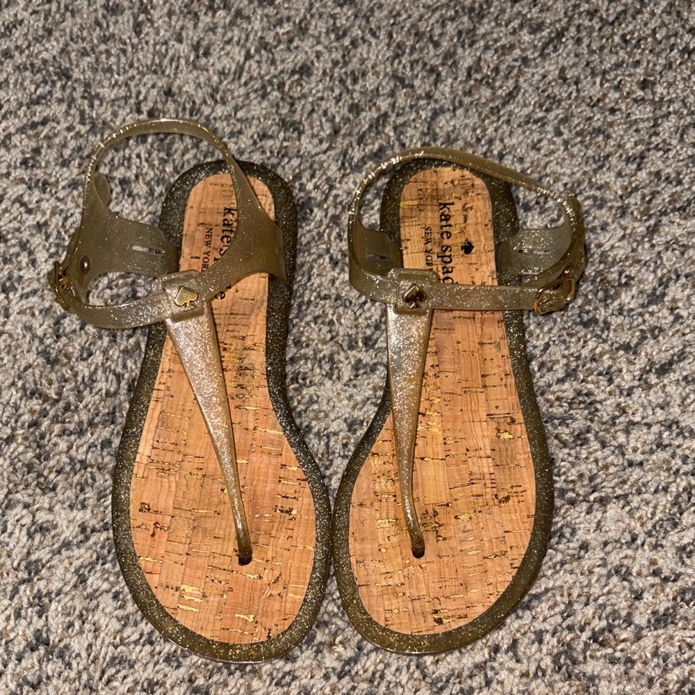 Kate Spade Glittery Gold Sandals